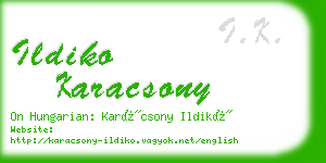 ildiko karacsony business card